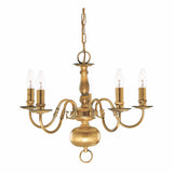 Flemish 5Lt Pendant - Solid Brass Metal - Comet Lighting