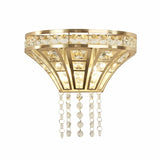 Gemma 2Lt Wall Light - Satin Brass & Clear Crystal - Comet Lighting