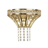 Gemma 2Lt Wall Light - Satin Brass & Clear Crystal - Comet Lighting