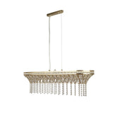 Gemma 8Lt Bar Pendant - Satin Brass & Clear Crystal - Comet Lighting