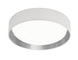 Gianna LED Flush -White Shade Silver Inner - Comet Lighting