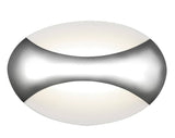 Glow LED Wall Light Oval - Chrome/Sand White - Comet Lighting