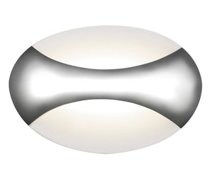 Glow LED Wall Light Oval - Chrome/Sand White - Comet Lighting