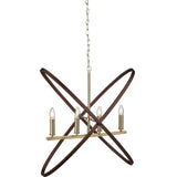 Hoopla 4Lt Ceiling Pendant - Bronze Metal - Comet Lighting