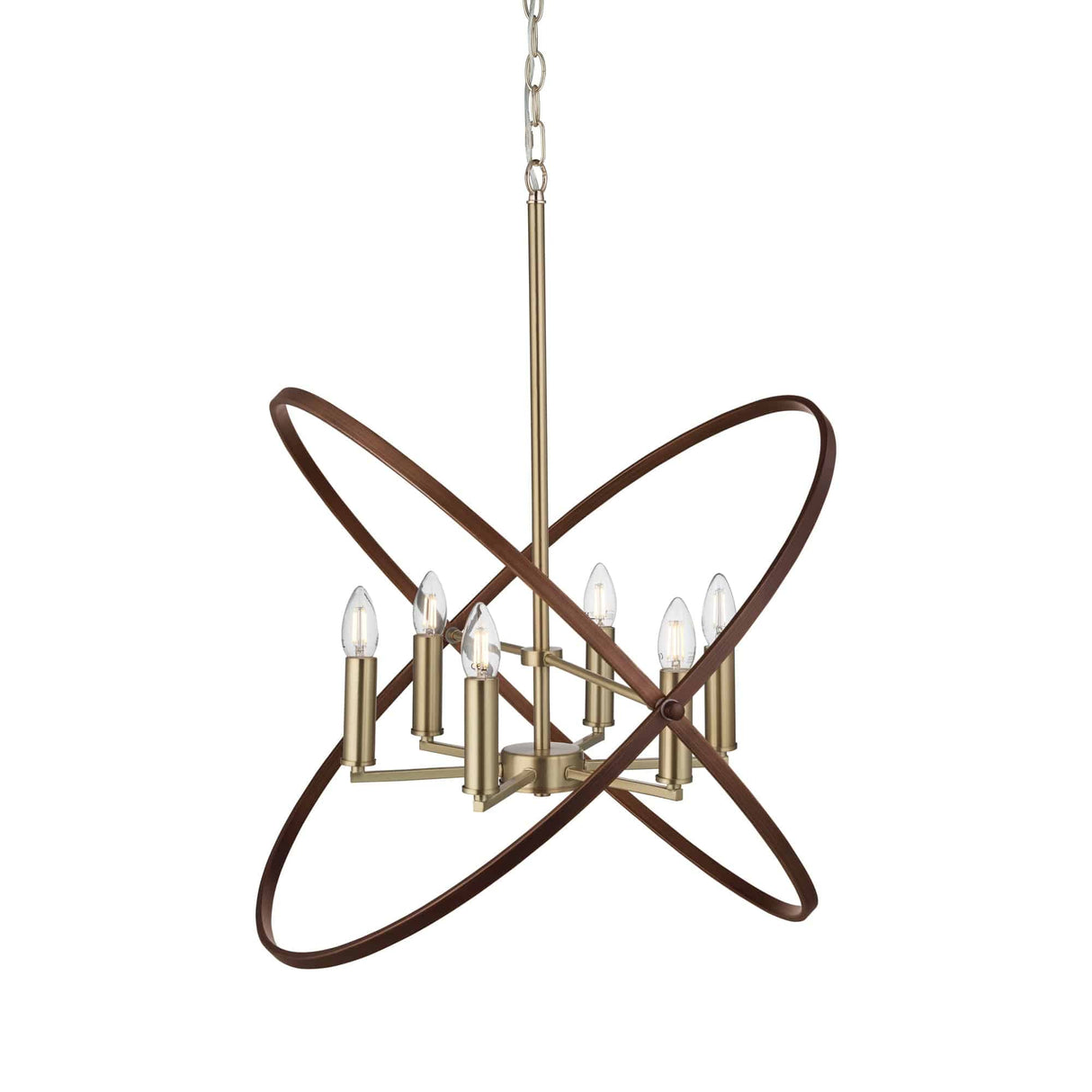 Hoopla 6Lt Pendant - Bronze Metal - Comet Lighting