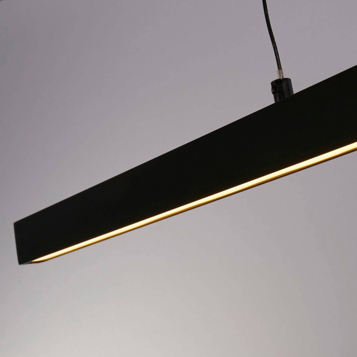 Layla Gesture Control Pendant - Black Metal & Opal Acrylic - Comet Lighting