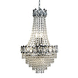 Louis Phillipe 6Lt Chandelier - Chrome Metal & Crystal - Comet Lighting