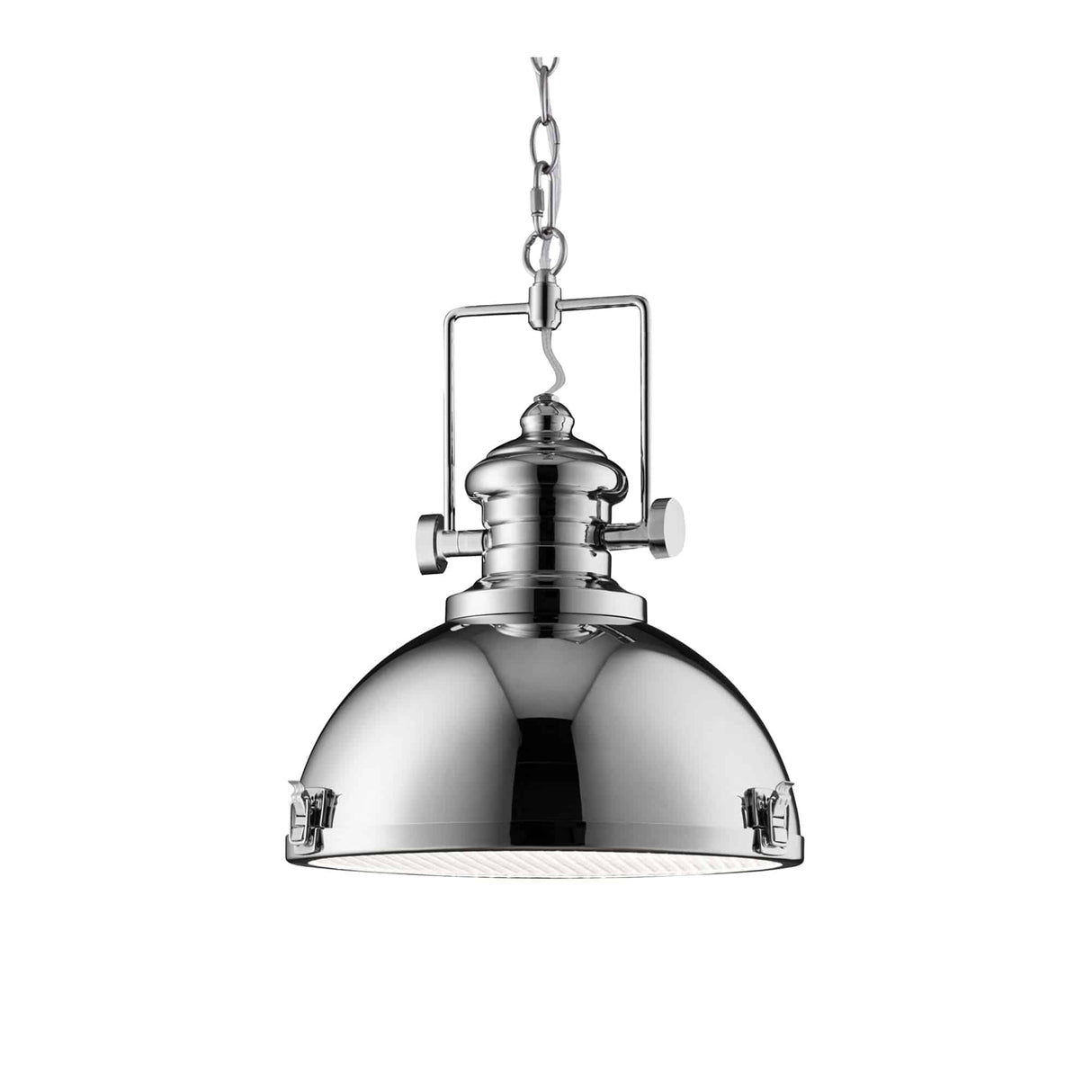 Louisiana Pendant - Chrome Metal & Clear Lens - Comet Lighting