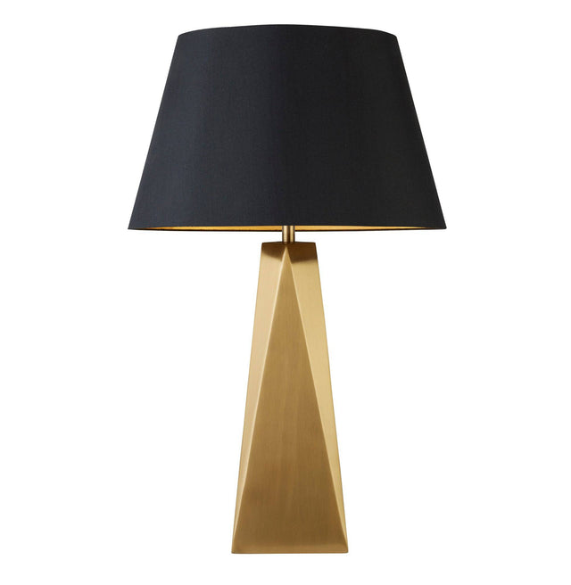 Maldon Table Lamp - Gold Metal & Black Shade with Gold Inner - Comet Lighting