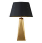 Maldon Table Lamp - Gold Metal & Black Shade with Gold Inner - Comet Lighting