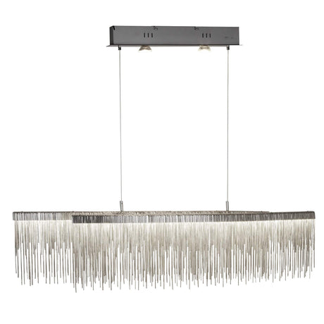 Memphis LED Bar - Satin Silver, Link Waterfall Dressing - Comet Lighting