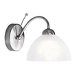 Milanese Wall Light - Satin Silver Metal & Alabaster Glass - Comet Lighting