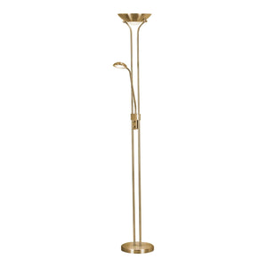 Mother & Child LED Dimmable Floor Lamp - Satin Brass - Comet Lighting