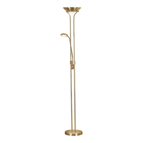 Mother & Child LED Dimmable Floor Lamp - Satin Brass - Comet Lighting