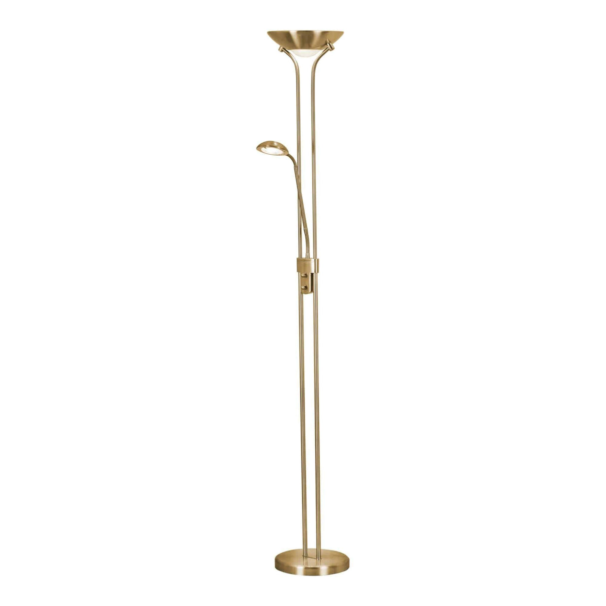 Mother & Child LED Dimmable Floor Lamp - Satin Brass - Comet Lighting