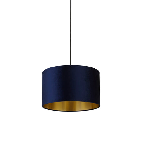 Navy Velvet Shade with Gold Inner Dia.40cm - Comet Lighting