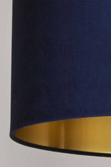 Navy Velvet Shade with Gold Inner Dia.40cm - Comet Lighting