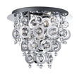 Nova 3Lt Flush - Chrome Metal & Acrylic - Comet Lighting