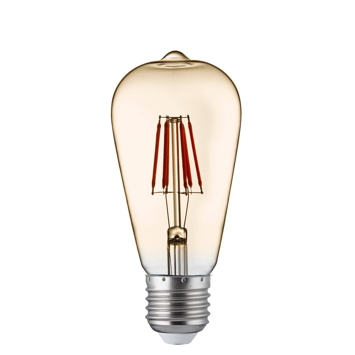 Pack 5 Dimmable LED E27 Filament Squirrel Lamp - Amber Glass - Comet Lighting