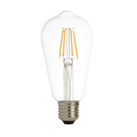 Pack 5 Dimmable LED E27 Filament Squirrel Lamp - Clear Glass - Comet Lighting