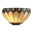 Pearl Tiffany Wall Light-Antique Brass Metal & Stained Glass - Comet Lighting