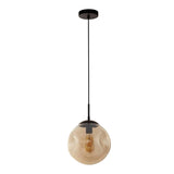 Punch Pendant - Black Metal & Champagne Punched Glass - Comet Lighting