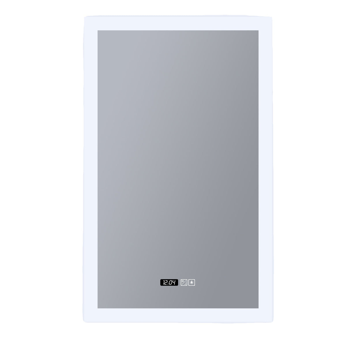 Rectangle Bathroom Mirror-Digital Clock,Demister Pad - Comet Lighting