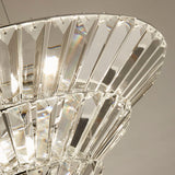 Savannah 8Lt Pendant To Flush - Chrome Metal & Clear Crystal - Comet Lighting