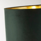 Scarborough Table Lamp - Crystal, Brass Metal & Green Velvet - Comet Lighting