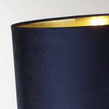 Scarborough Table Lamp - Crystal, Brass Metal & Navy Velvet - Comet Lighting