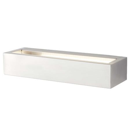 Serenity LED Rectangle Wall Bracket - Chrome & Frosted Glass - Comet Lighting