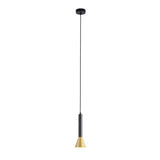 Signal Pendant - Black & Gold Metal - Comet Lighting