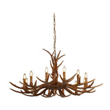 Stag 12Lt Pendant - Brown Resin - Comet Lighting