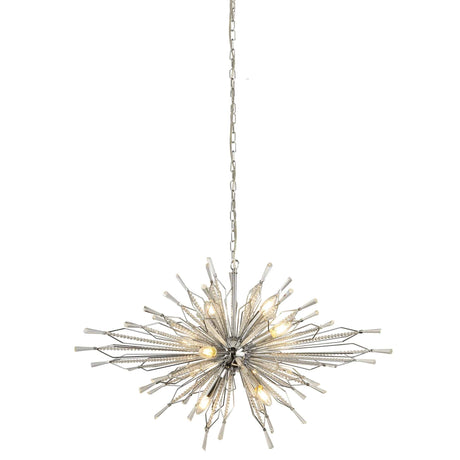 Starburst 8Lt Ceiling Pendant - Chrome & Glass - Comet Lighting