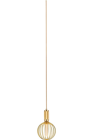 Suspension Cable - Knurled Gold Metal & Gold Braided Cable - Comet Lighting
