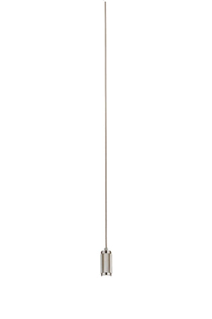 Suspension Cable - Satin Silver Metal & Grey Braided Cable - Comet Lighting