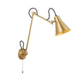 Swing Arm Wall Light - Brass Metal - Comet Lighting