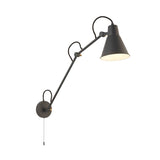 Swing Arm Wall Light - Grey Metal - Comet Lighting