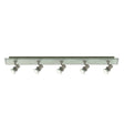 Top Hat 5Lt Bar Spotlight - Satin Silver & Acid Glass - Comet Lighting