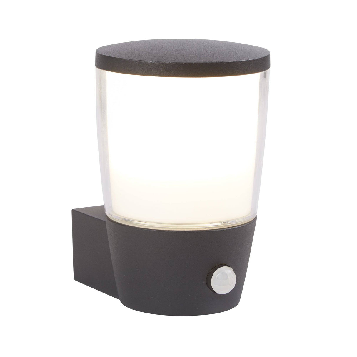 Tucson Wall Light - Grey Metal, White & Clear Polycarbonate - Comet Lighting