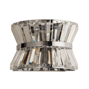 Uptown 2Lt Wall Light - Chrome Metal & Clear Crystal - Comet Lighting