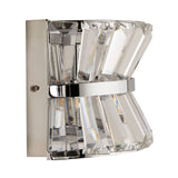 Uptown 2Lt Wall Light - Chrome Metal & Clear Crystal - Comet Lighting