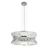 Uptown 7Lt Pendant/Semi-Flush - Chrome Metal & Clear Crystal - Comet Lighting