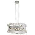 Uptown 7Lt Pendant/Semi-Flush - Chrome Metal & Clear Crystal - Comet Lighting