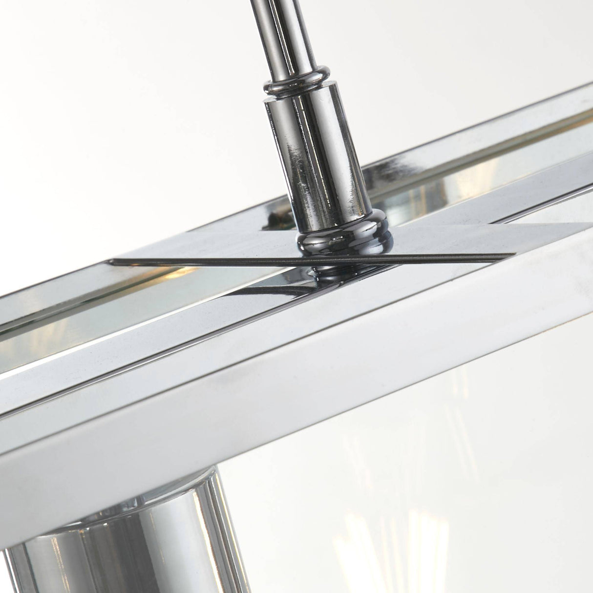 Voyager 3Lt Bar Pendant - Chrome Metal & Glass - Comet Lighting