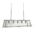 Voyager 5Lt Bar Pendant - Chrome Metal & Glass - Comet Lighting