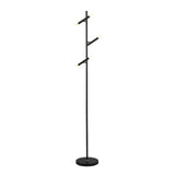 Wands 3Lt LED Floor Lamp - Black Metal & Acrylic - Comet Lighting