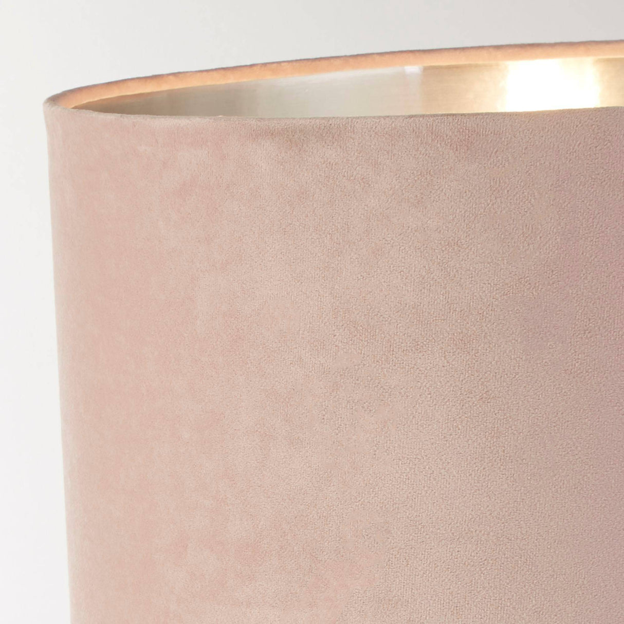 Whitby Table Lamp - Chrome Metal & Pink Velvet Shade - Comet Lighting