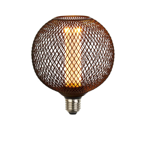 Wire Mesh Effect Globe Lamp - Black Metal - Comet Lighting