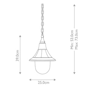 Shannon 1 Light Chain Lantern - Comet Lighting
